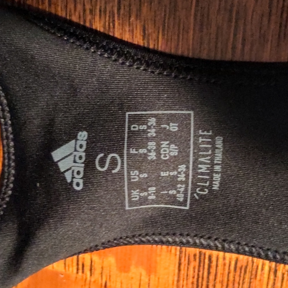 NWOT! Adidas Logo Climatech Black Sports Bra Size S - Picture 5 of 15